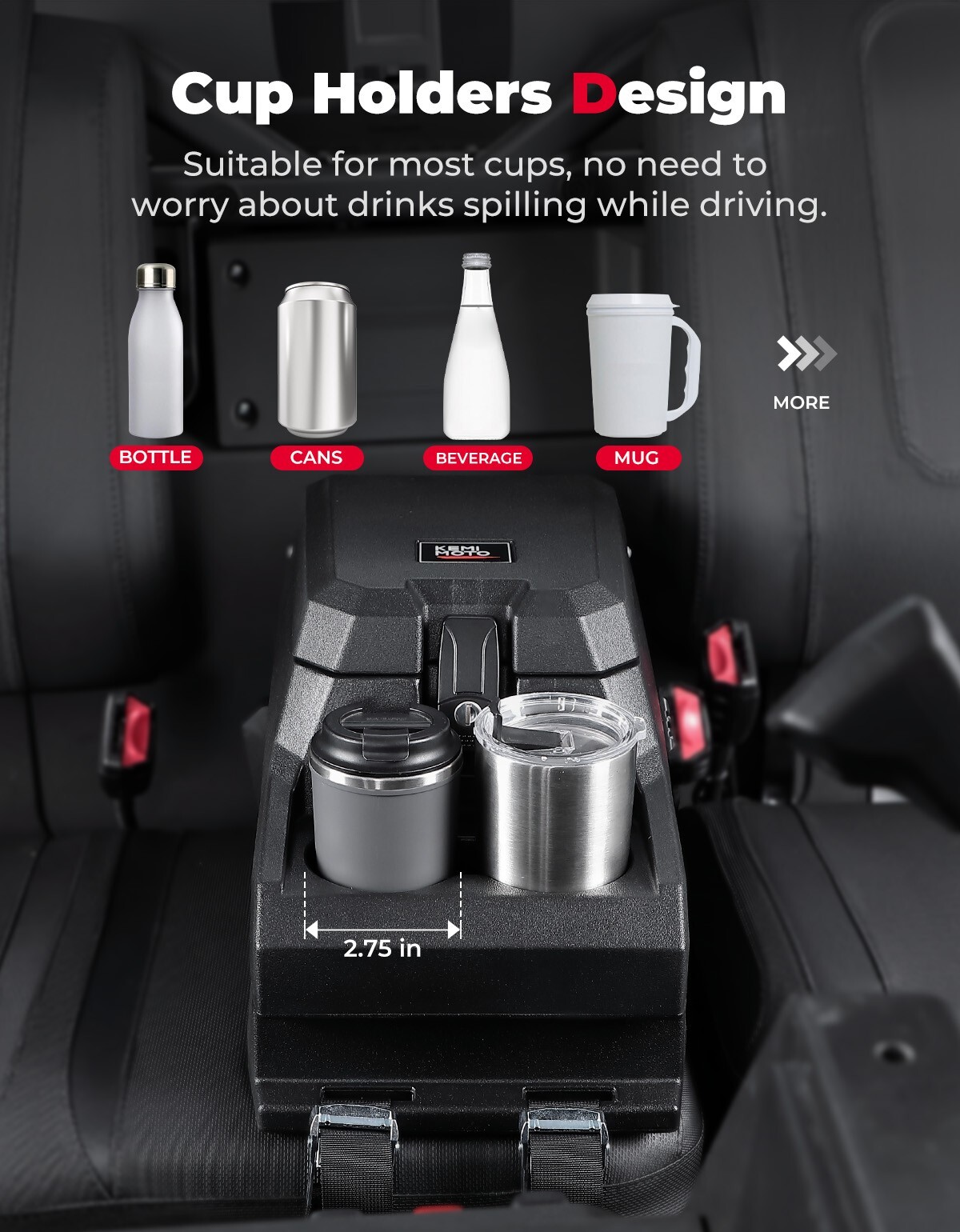 Bench Seat Center Console Armrest Box For CFMOTO Uforce 1000/1000 XL 2019-2024