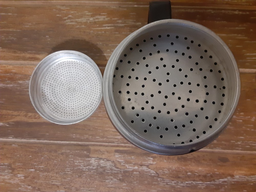 VTG.MCM COPPER 1 CUP COFFEE MAKER STACKED