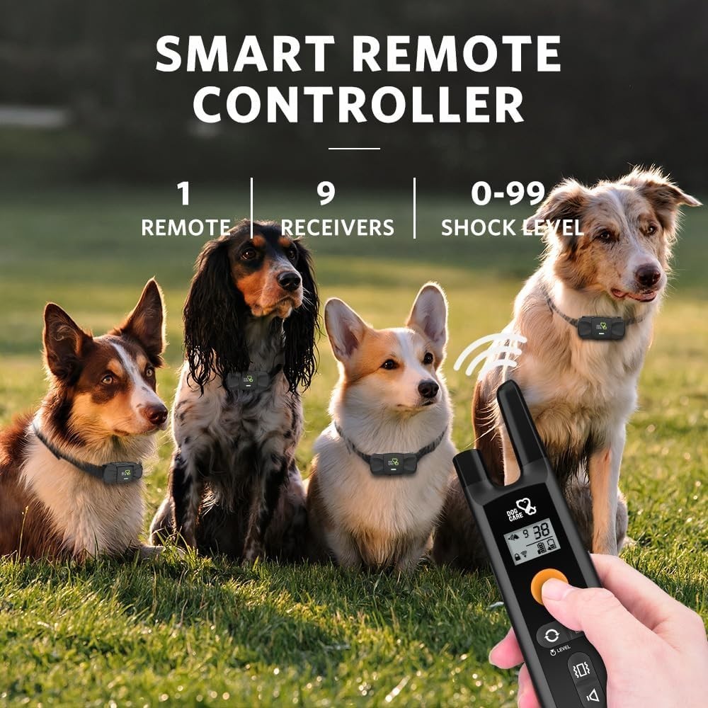 Electronic Dog Training Collar with Remote - Long Range & Security Lock Features