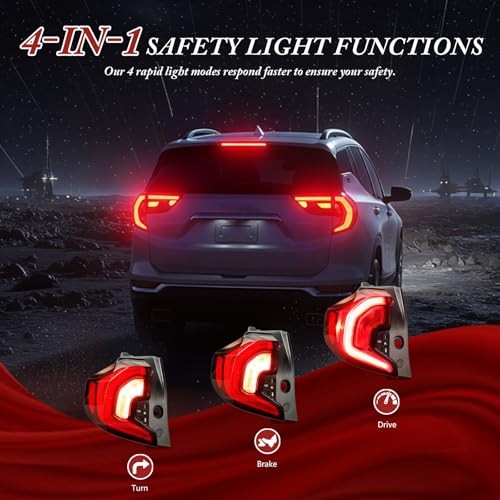 LED Left Rear Tail Light Assembly Without Blind Spot Compatible Left Tail Light