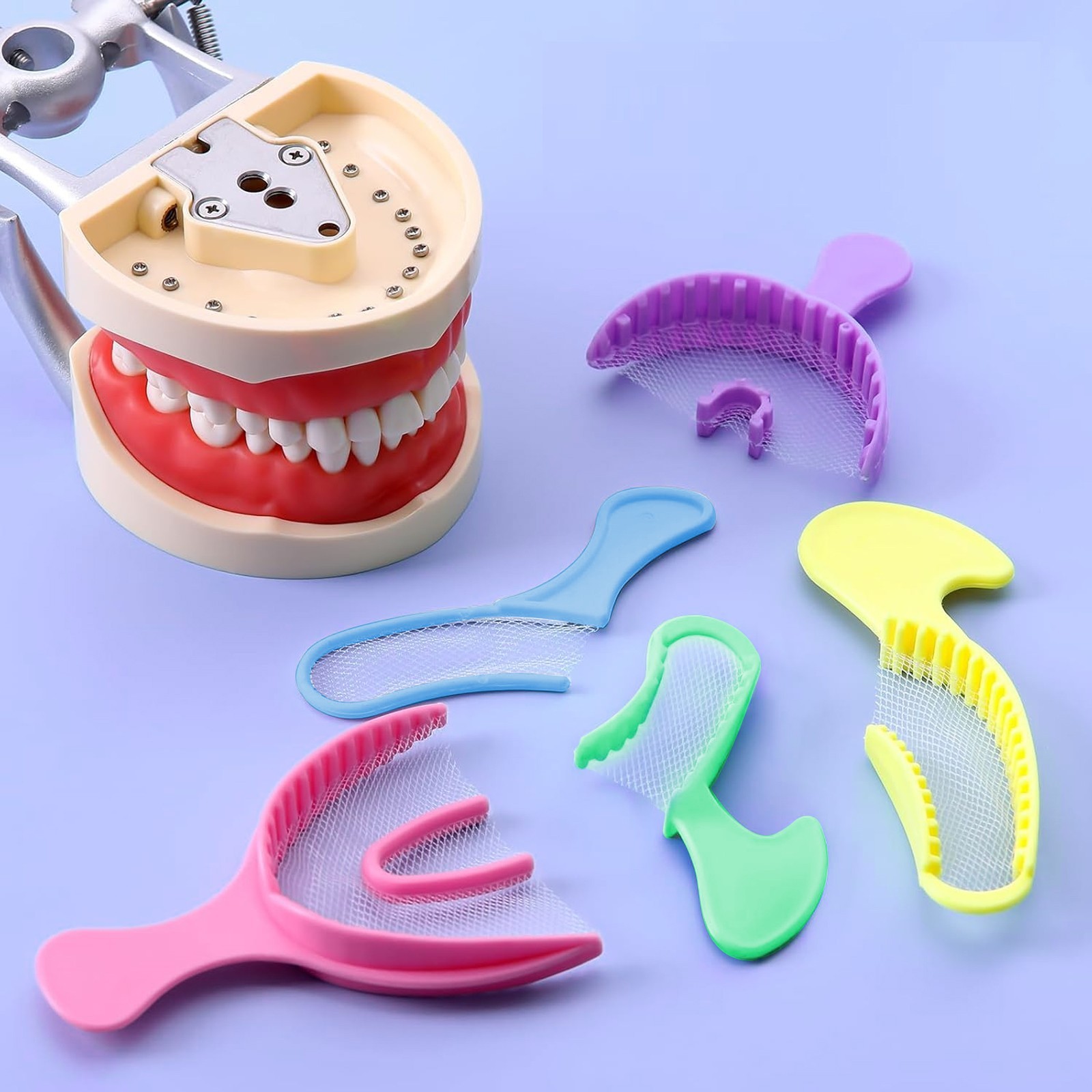 Dental Impression Bite Registration Triple Trays - Posterior(50 Pcs/Bag)