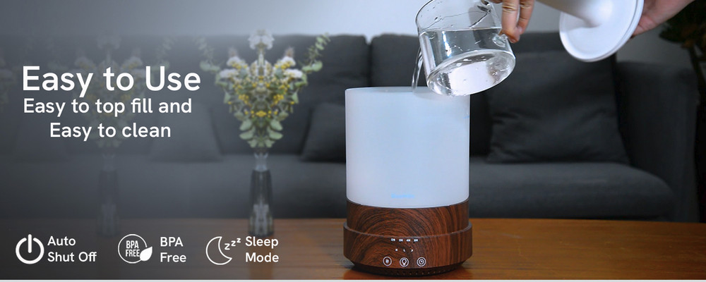 BlueHills Large Capacity 84 oz Water Diffuser - Essential Oils, Timer/Mist Setti