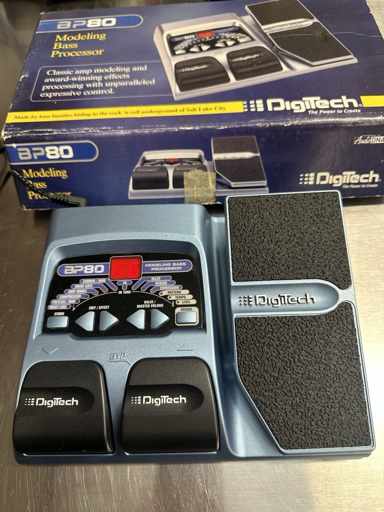 Digitech BP80 Modeling BASS Processor Pedal Complete In Box WITH PAPERWORK+ CORD