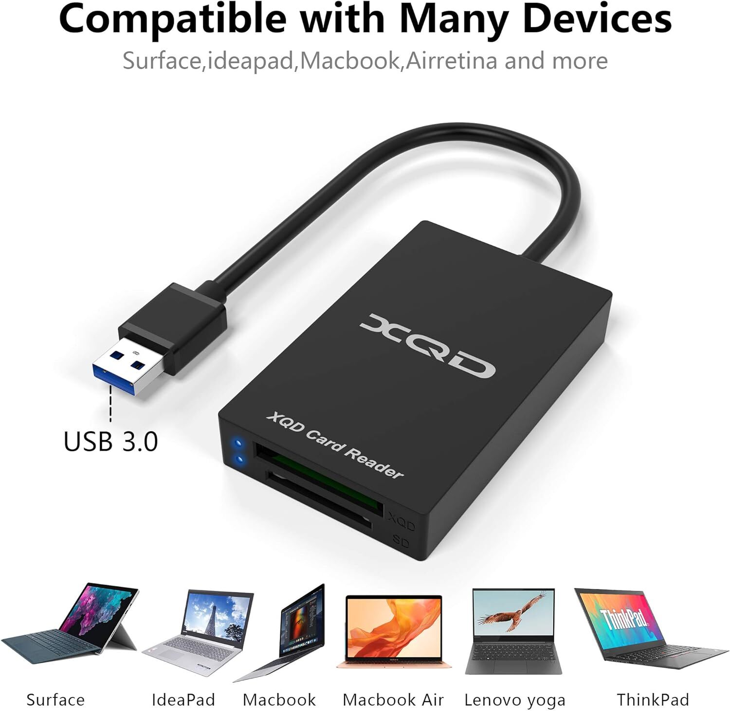 Sony XQD Reader USB 3.0 XQD SD Card 2 in 1 Memory Card Reader 5Gpbs Super Speed