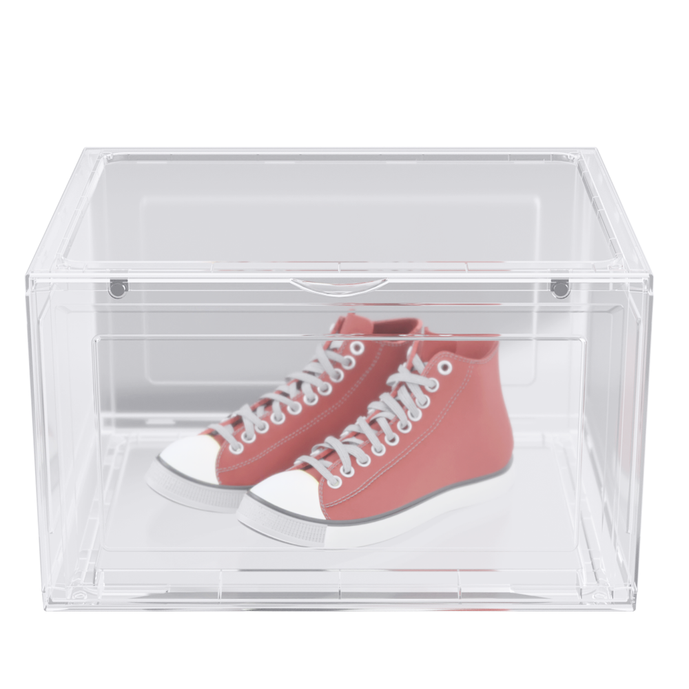 9/12Pack Clear Shoe Storage Box Plastic Sneaker Display Case Organizer Container