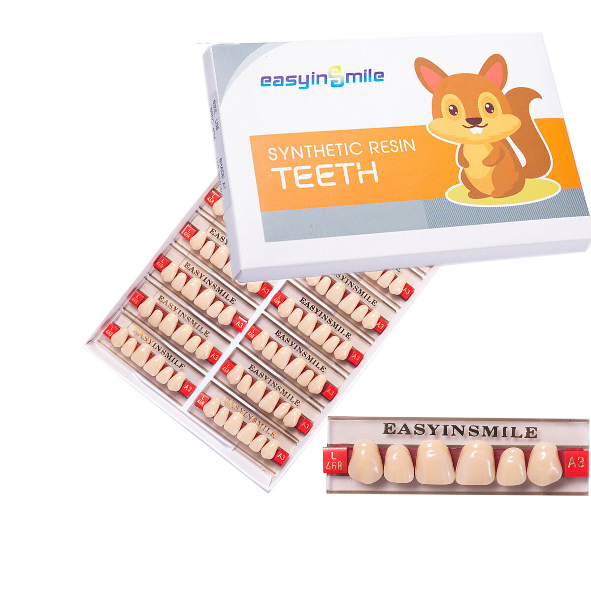 84/96pc Acrylic Resin Teeth Denture Dental Teeth Anterior Posterior A1/A2/A3 U/L