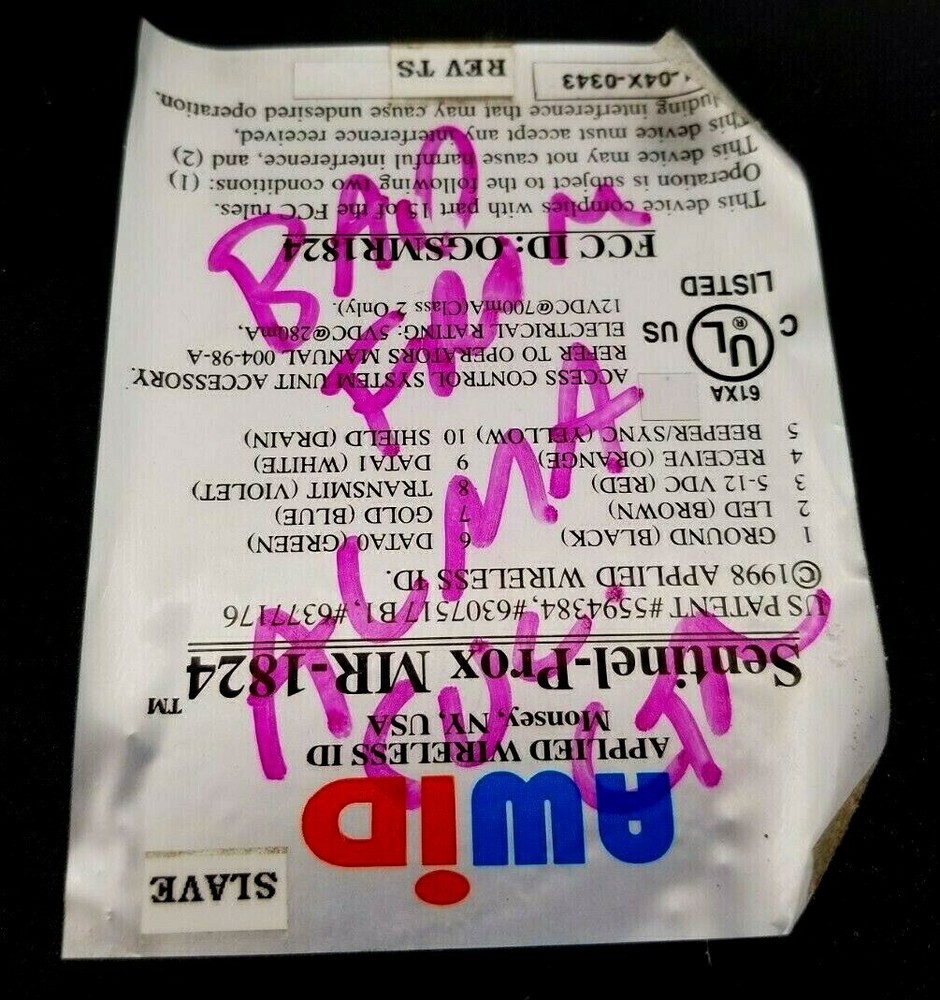 AWID, Sentinel-Prox MR-1824 Medium Range Proximity Reader, PARTS ONLY