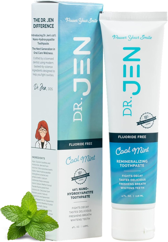 Dr. Jen|10% Nano Hydroxyapatite Toothpaste|Fluoride Free Toothpaste|Tooth Pas...