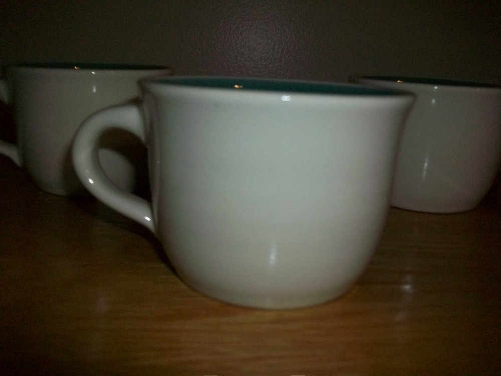Pfaltzgraff Juniper pattern 4 pc coffee cup mug retired EC 10oz
