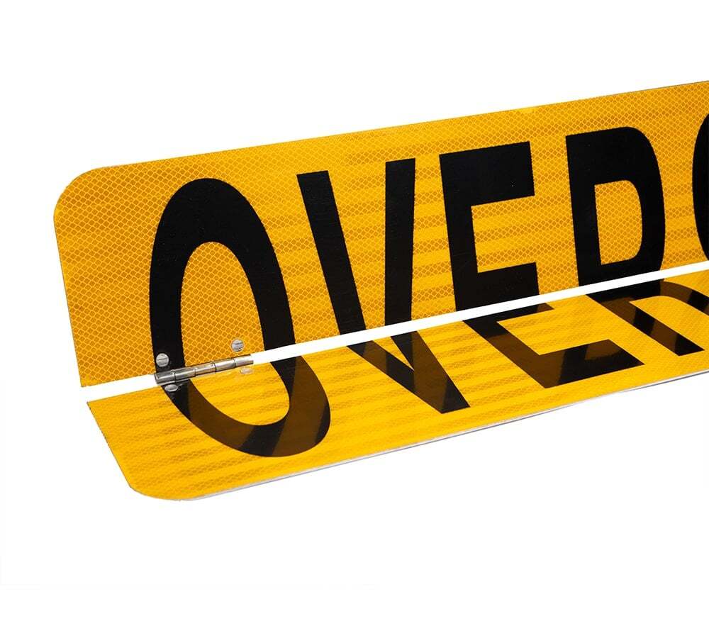 12" x 60" Hinged Aluminum Oversize Load Sign for Trucks and Trailers
