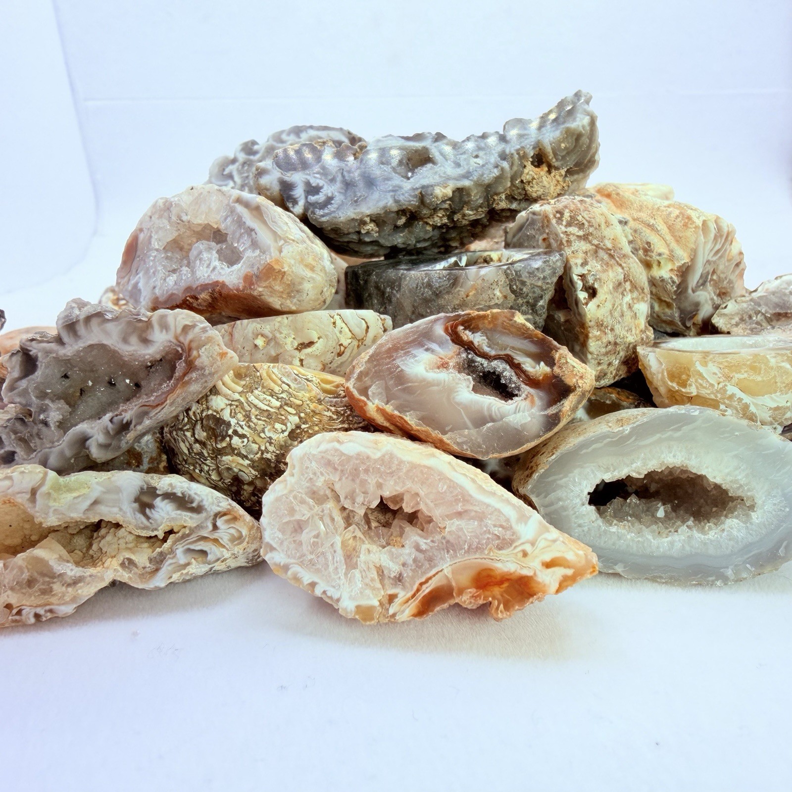 Rare Mini Occo Geodes from Brazil – Half lb Bulk Lot (9-12 Pieces)