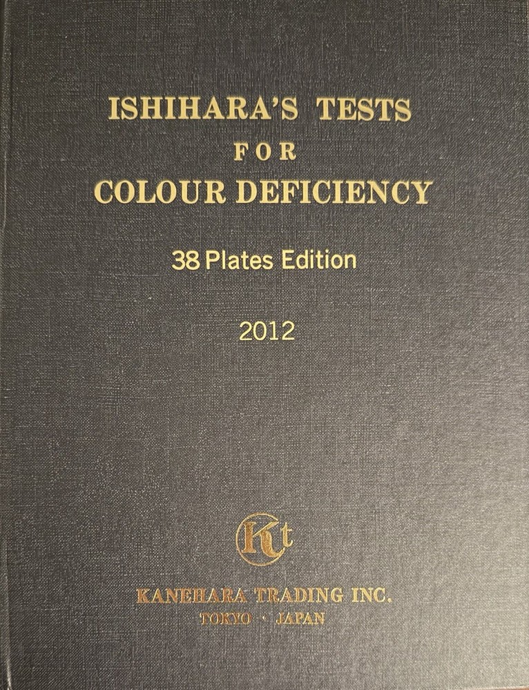 Ishihara Test Chart Book Color Deficiency TestEasy Reference VisionTesting(2012)