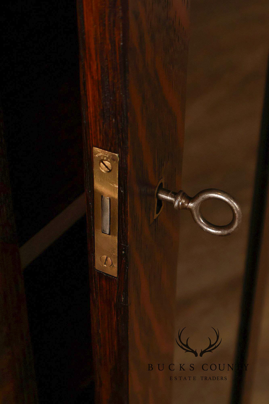 Harvey Ellis Style Mission Oak Bookcase Cabinet