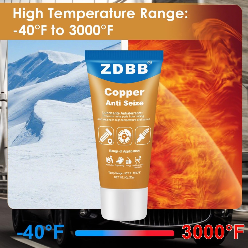 ZDBB Anti-Seize Lubricant Copper 1 oz (2-Pack),