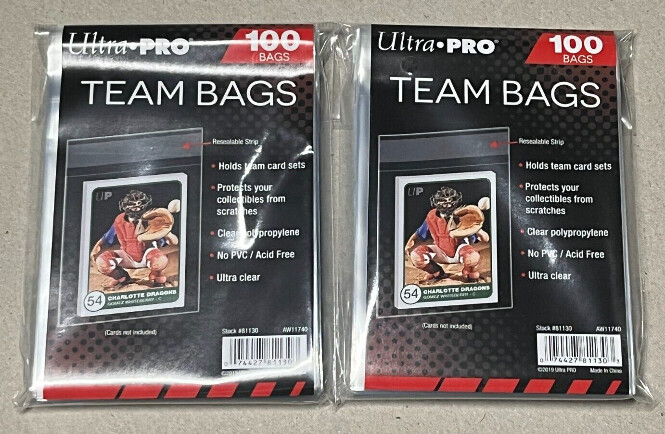 Ultra PRO Team BAGS Resealable Sleeves 100 200 300 400 500 1000 2500 5000 Case