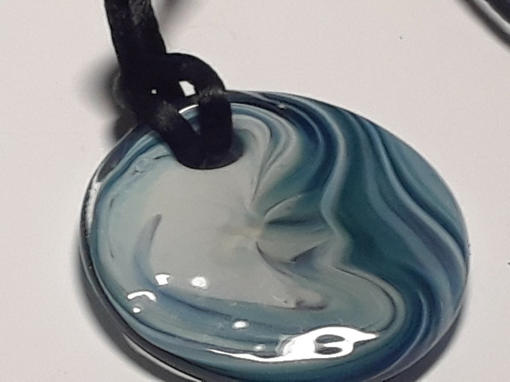 Vintage Hand-made Glass Pendant