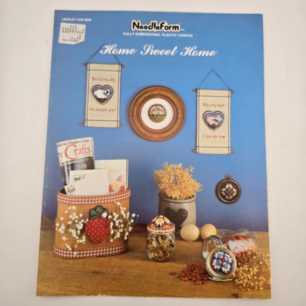 Lot of 4 NeedleForm Plastic Canvas Leaflets Patterns Needlework Crafts