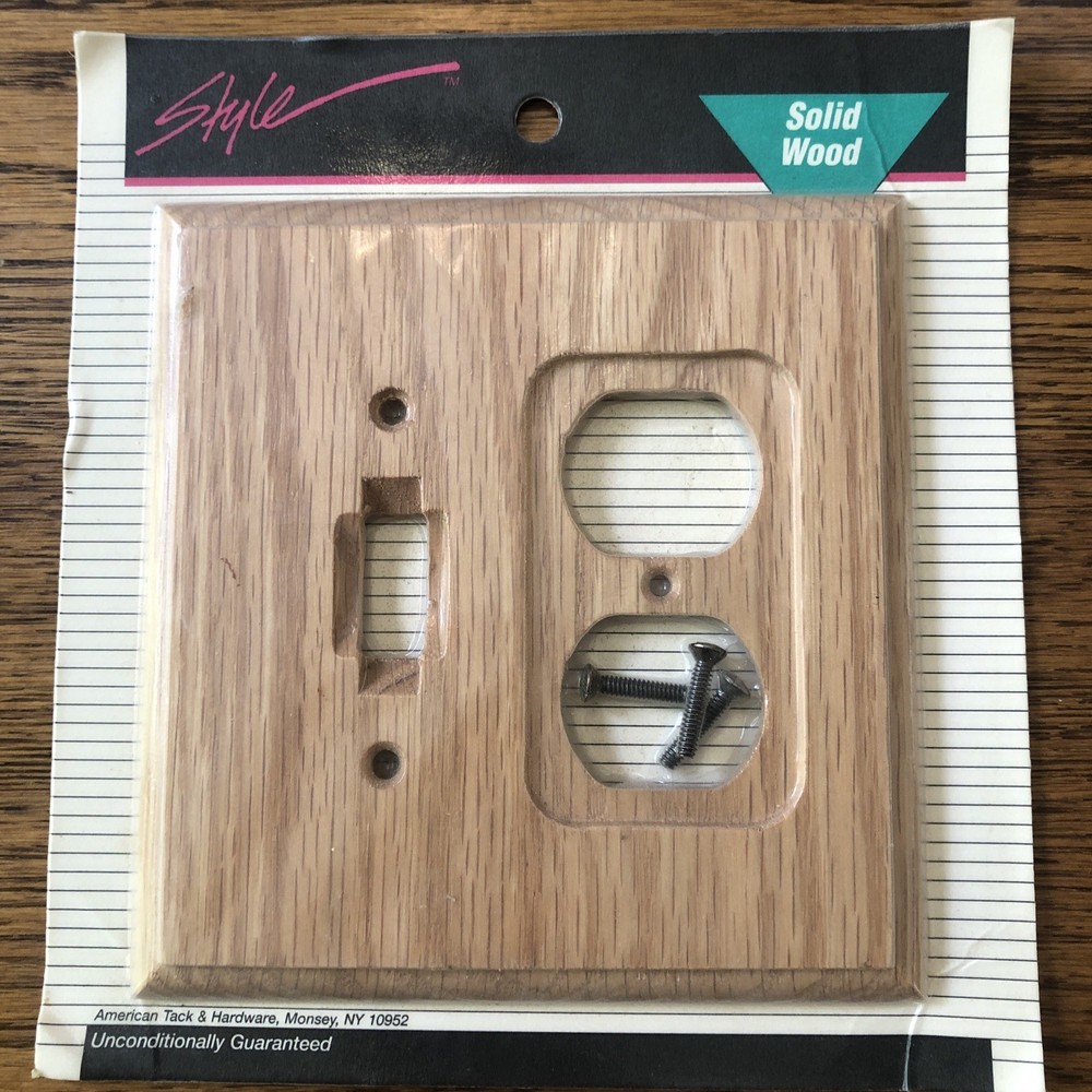 Amerelle Solid Oak Electrical Plate 4025TD Switch Plate