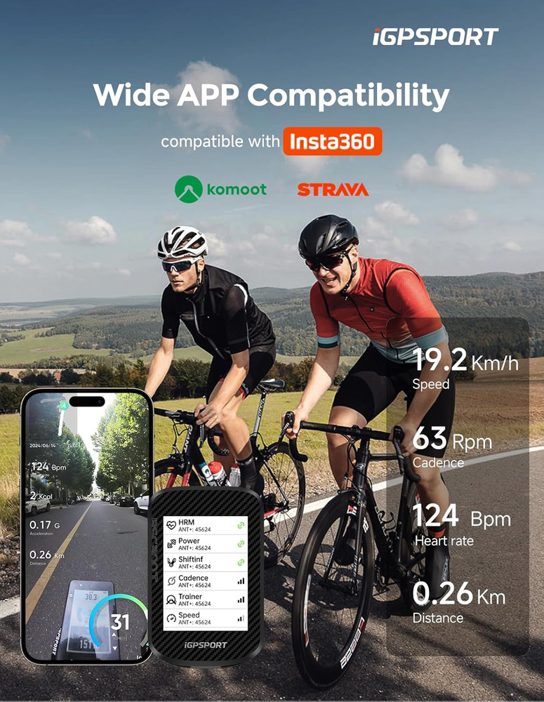 BSC300T Wireless Bike Computer GPS, Touchscreen Offline MAP Navigation off Cours