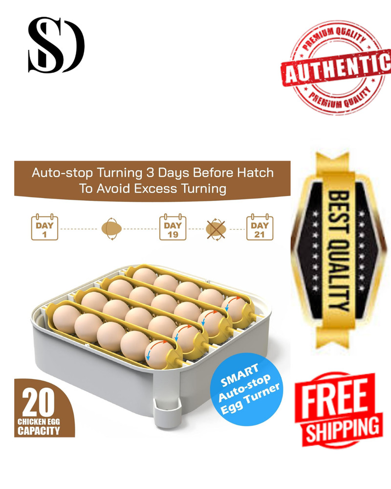 MATICOOPX 20 Egg Incubator with Humidity Display, Egg Candler, Automatic Egg ...