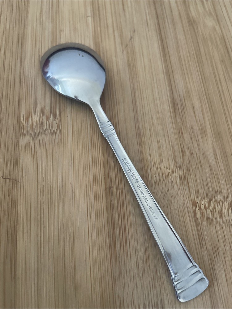 Cambridge Stainless Ridges Bands CODIE GLOSSY Sugar Spoon 6"