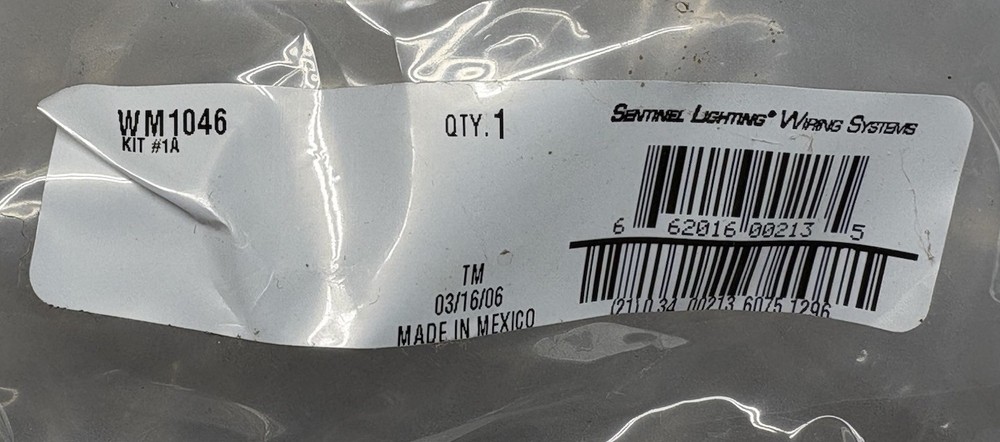 Sentinel Lighting Modular Wiring System WM1046 Kit Extender Cable GVIG25-WT