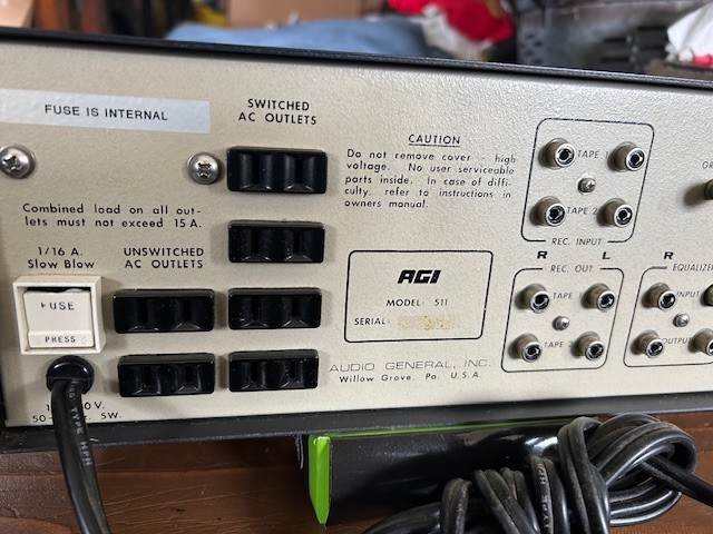 Vintage AGI 511 Preamplifier. READ.