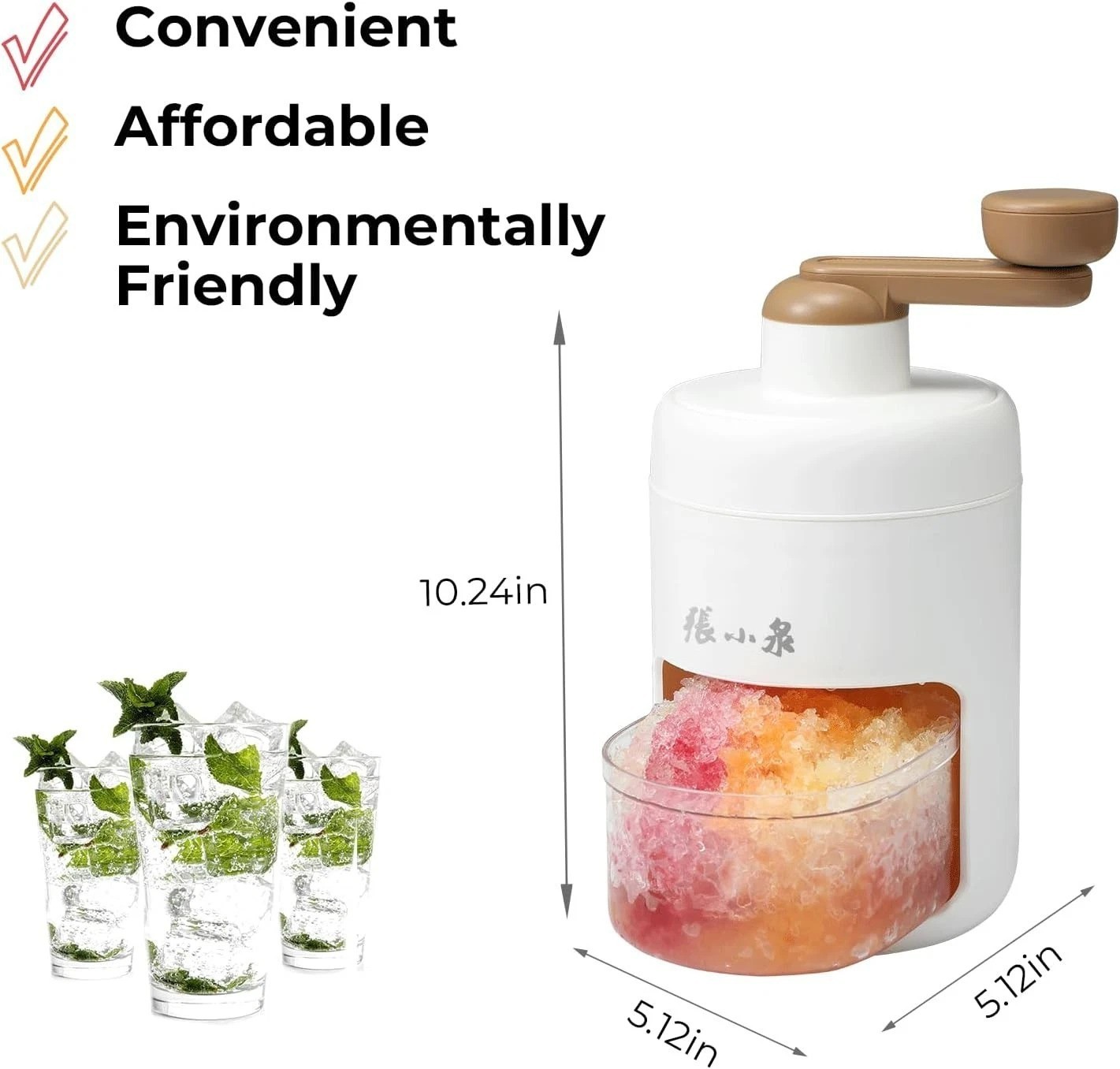 ZHANG XIAO QUAN Hand-cranked Shaver Ice and Snow Cone Machine, Manual Shaved ...