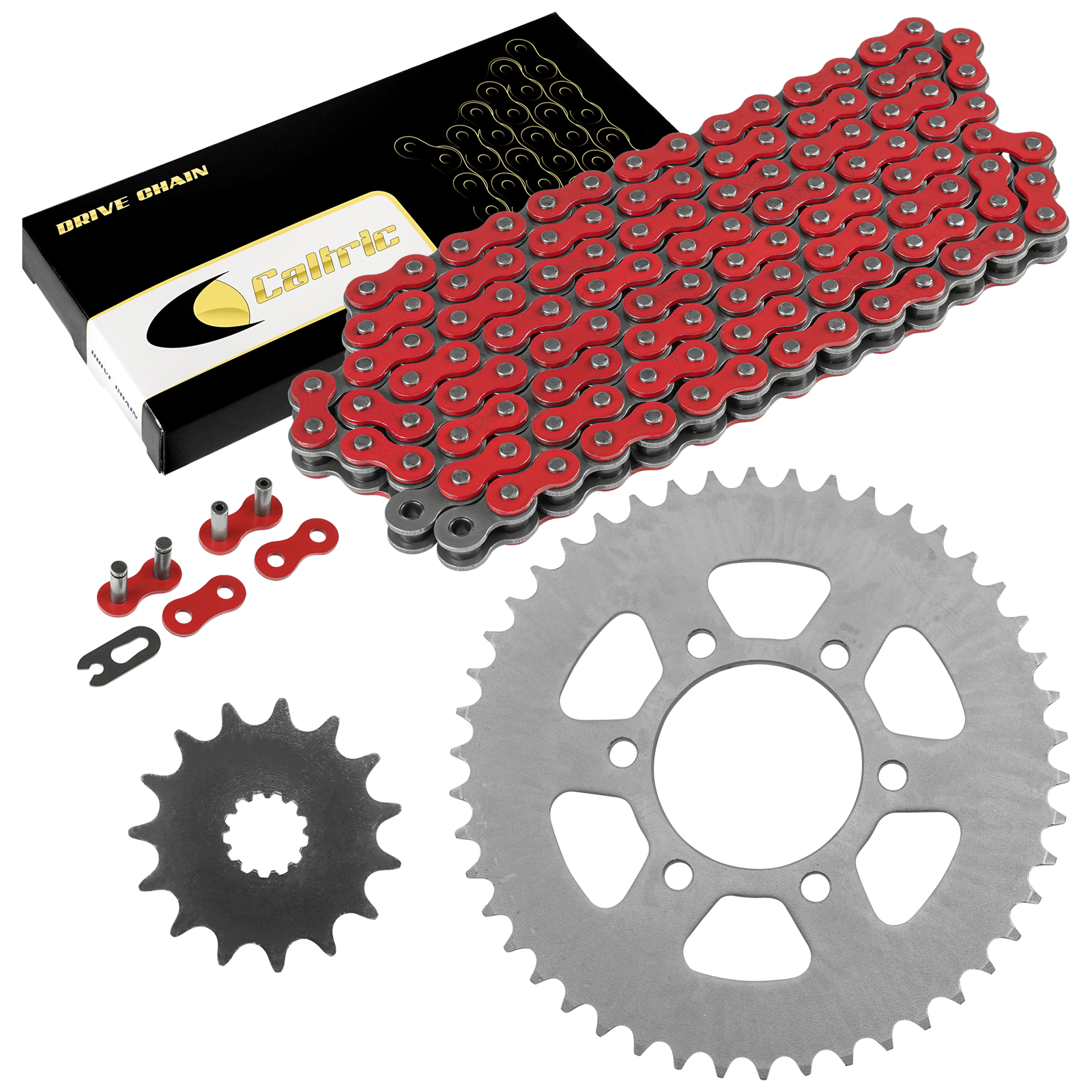 Red Drive Chain And Sprocket Kit for Kawasaki Ninja 650R EX650 2006-2011