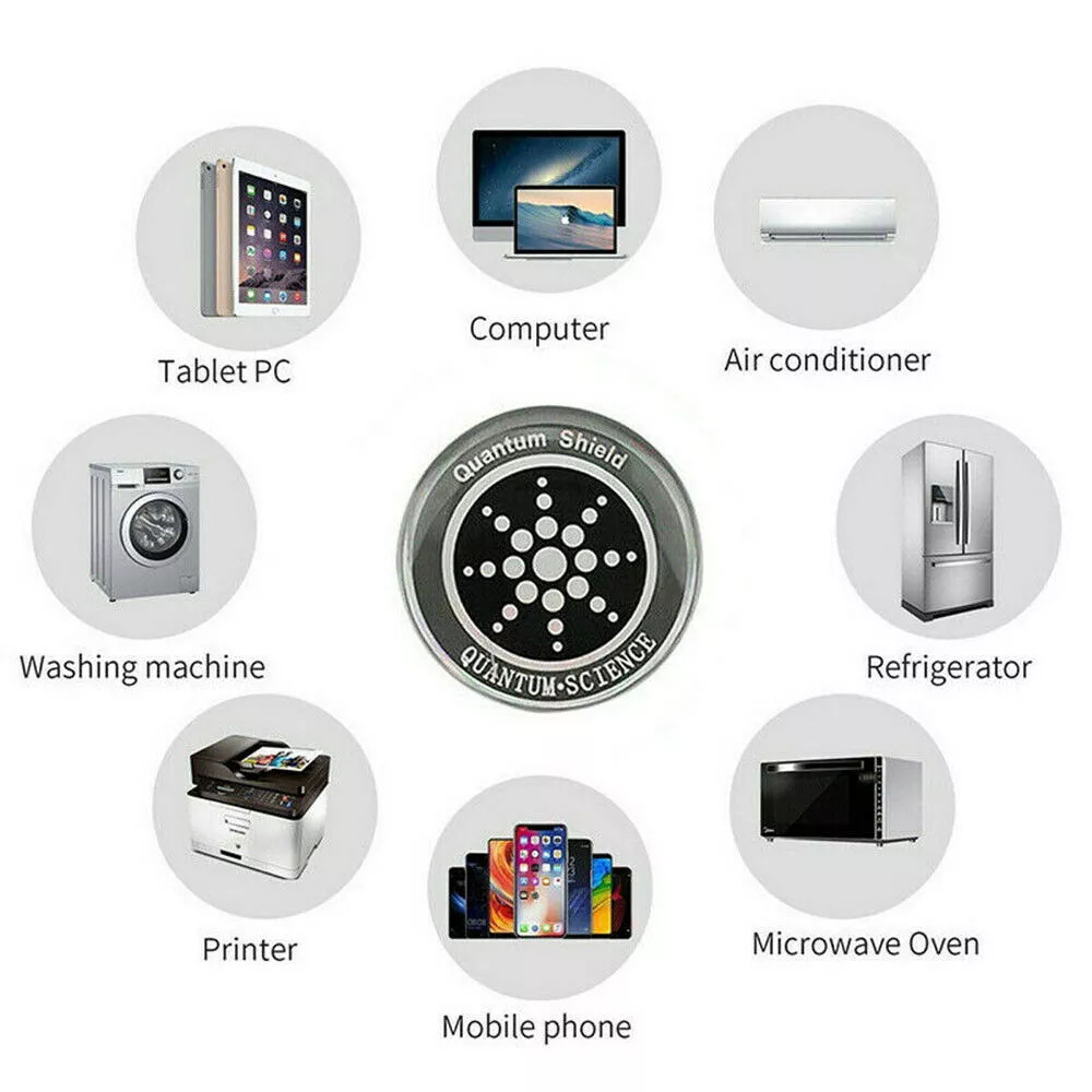 Quantum Anti Radiation Shield 5G EMF Protection - Phones Laptops - 12 Stickers