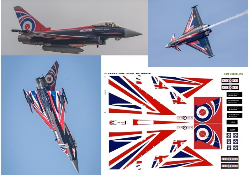 1:72 RAF "Blackjack" Typhoon Decals
