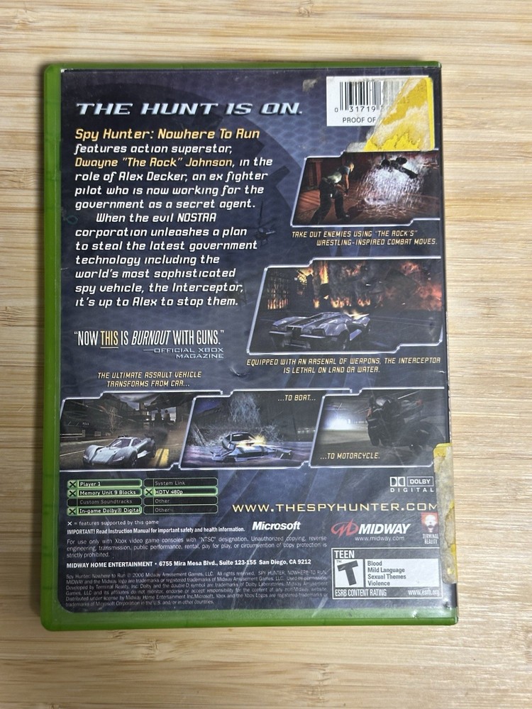 Spy Hunter: Nowhere to Run (Microsoft Xbox, 2006)
