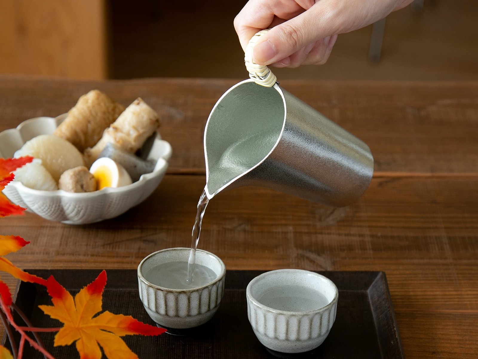 Nousaku Chirori S Pure Tin Sake Pitcher 6.8oz Made in Japan