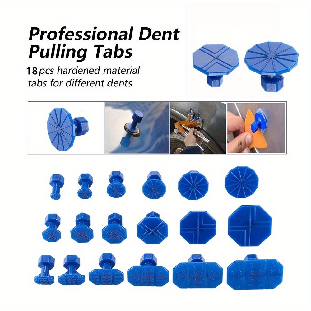 Plastic Glue Pulling Tabs Paintless Dent Repair Hail Removal Kit For All Puller