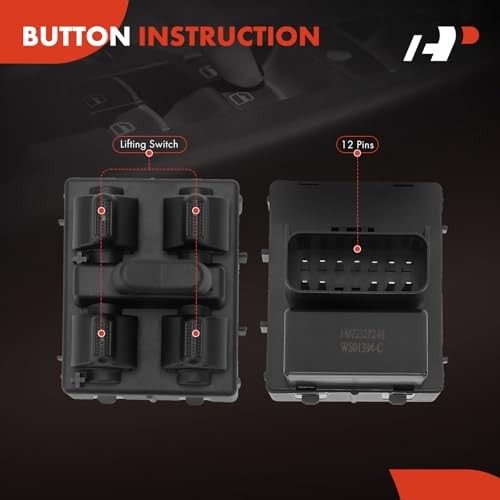 Replacement Power Window Switch for PT Cruiser 06-10 Driver Passenger