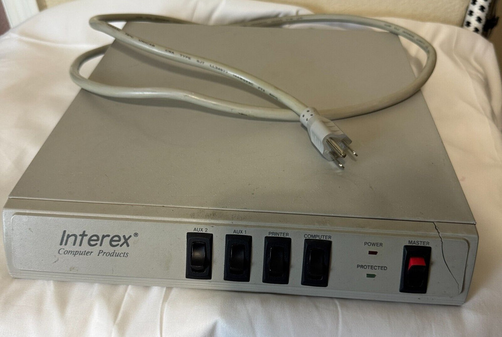Vintage 90s Interex Computer Power Switch Controller Surge Suppressor Working