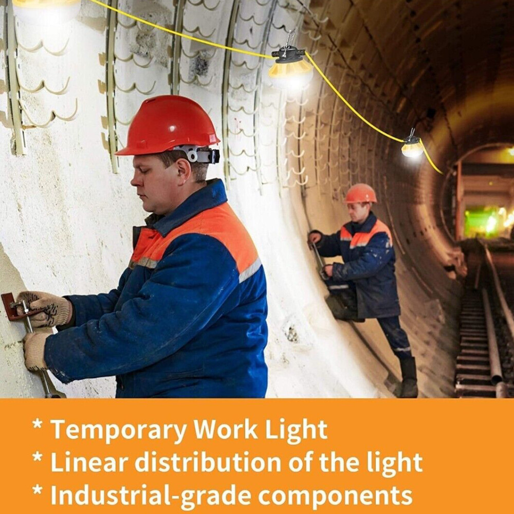 50FT Construction String Lights LED Industrial Grade Best Bright Work Light US