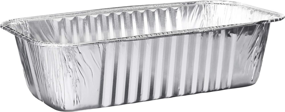 Rectangular 5 Lb 25 Pack Aluminum Loaf Pans - Perfect for Cooking & Baking