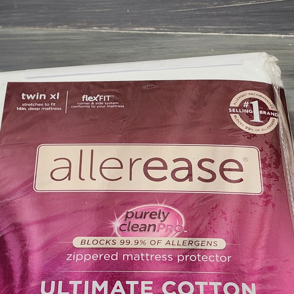 Allerease Purely Clean Pro Twin XL Zippered Mattress Protector Ultimate Cotton