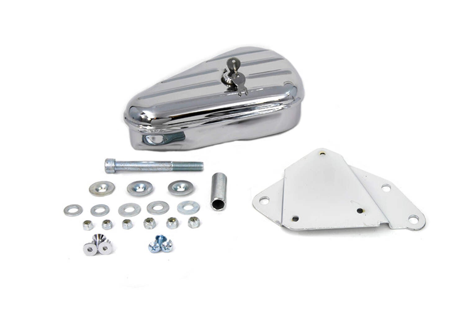 Chrome right side tool box & mount kit for Harley-Davidson Softail
