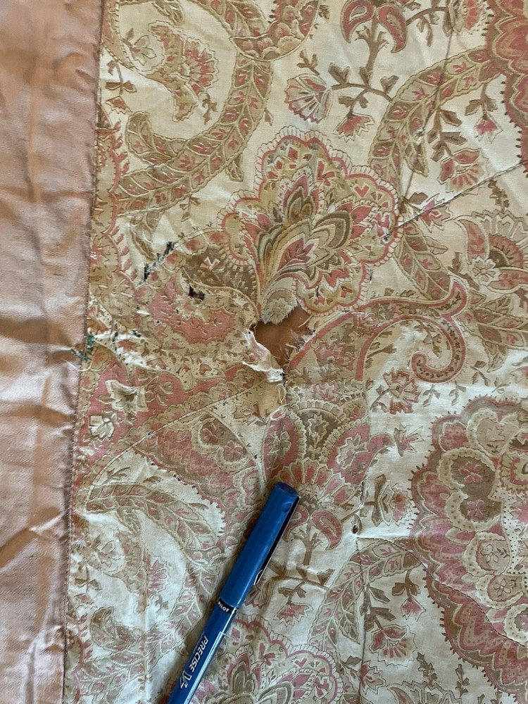 Antique Down filled Quilt Blanket As Found