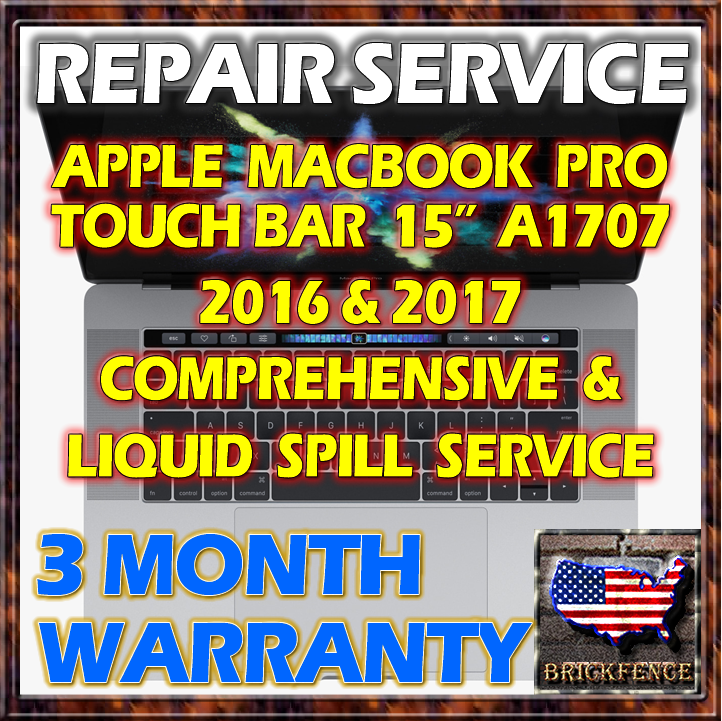 MACBOOK PRO 15" A1707 2016 2017 LAPTOP LOGIC BOARD REPAIR & LIQUID SPILL SERVICE