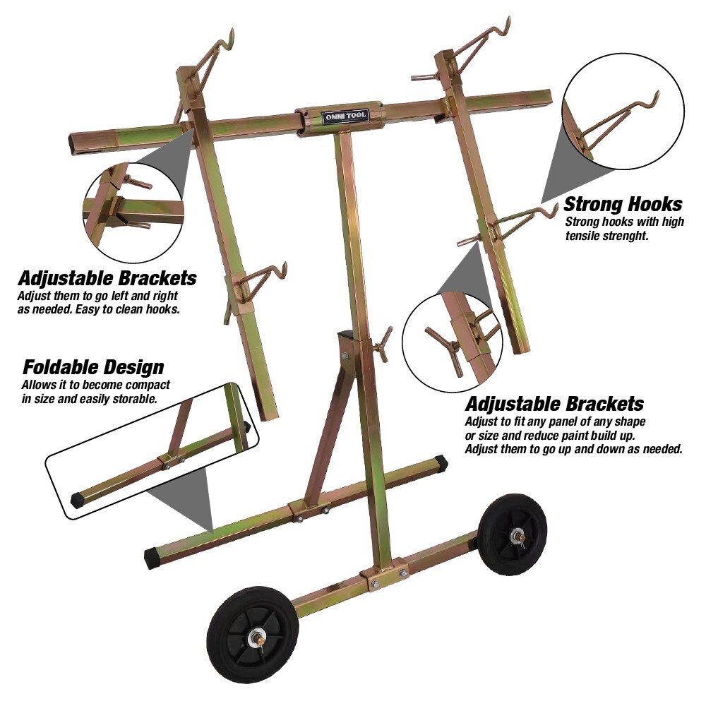 Omni Tool Rotating Paint Stand – Compact, Durable, Adjustable for Auto Parts