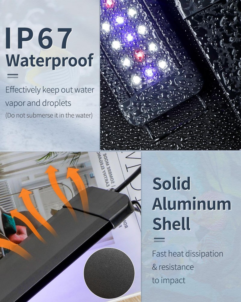 Pawfly 6 W Extendable Aquarium LED Light for 6 to10 6"-10", Basic with Timer