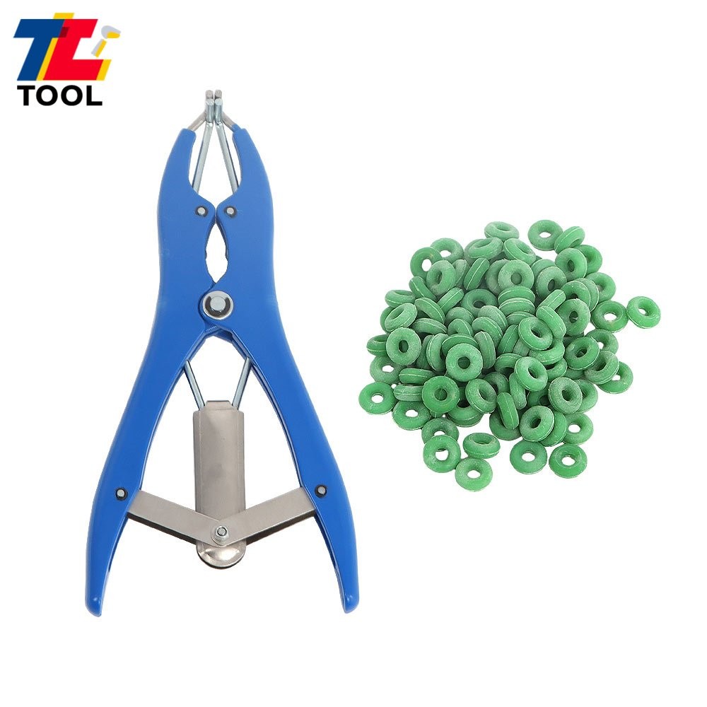 Bander Docking Elastrator Lamb Sheep Castration Applicator With 100 Marking Ring