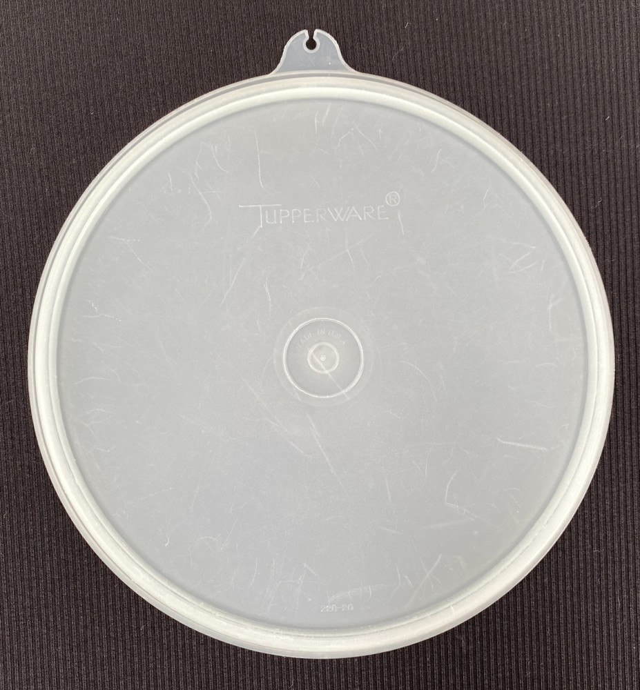 Tupperware Replacement Lid Round #238 5.5” Diameter "B” Tab Sheer