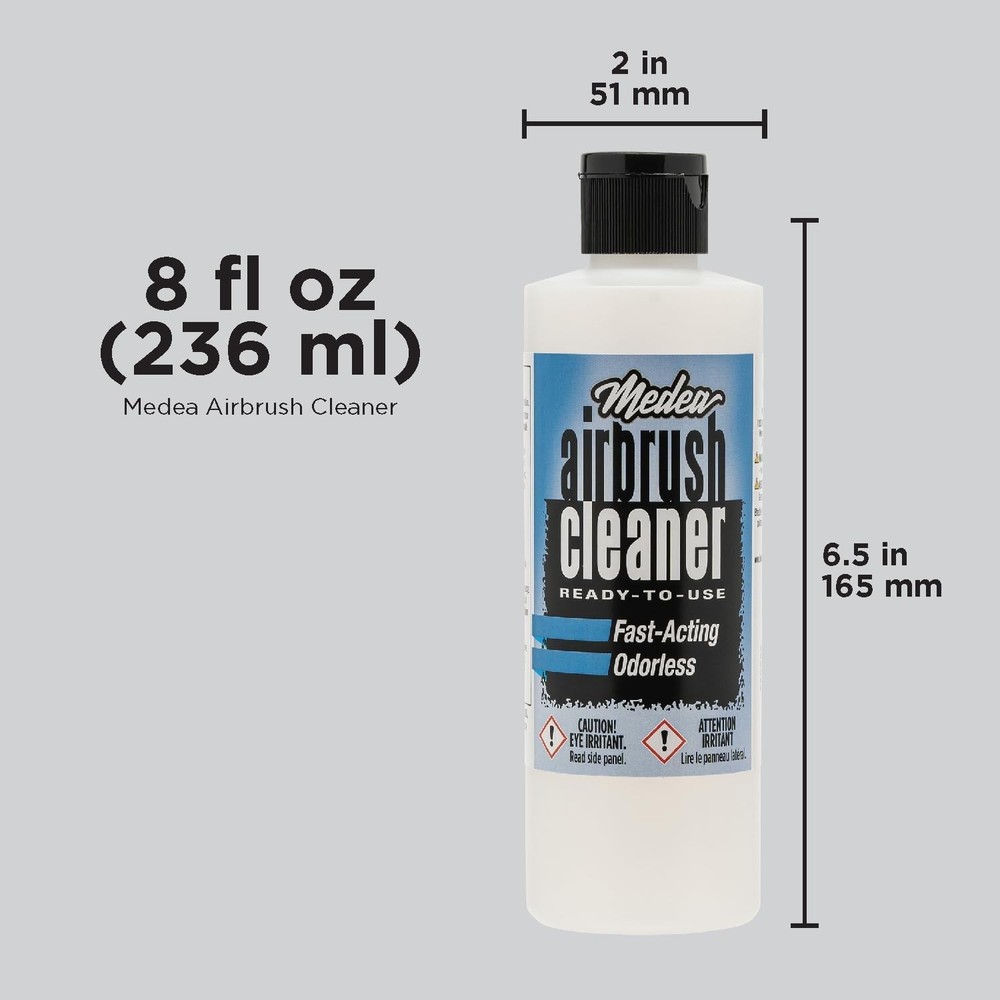 Medea Airbrush Cleaner 8oz – Biodegradable Solution for Pristine Paint Tools