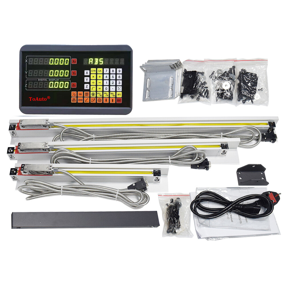 5u Digital Readout Linear Scale Glass Encoder DRO Display for CNC Milling Lathe