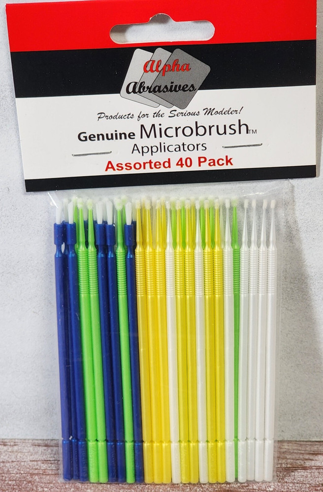 Assorted Applicator Brushes - Microbrush - 10 ea 40 Total Profile / Alpha 1400