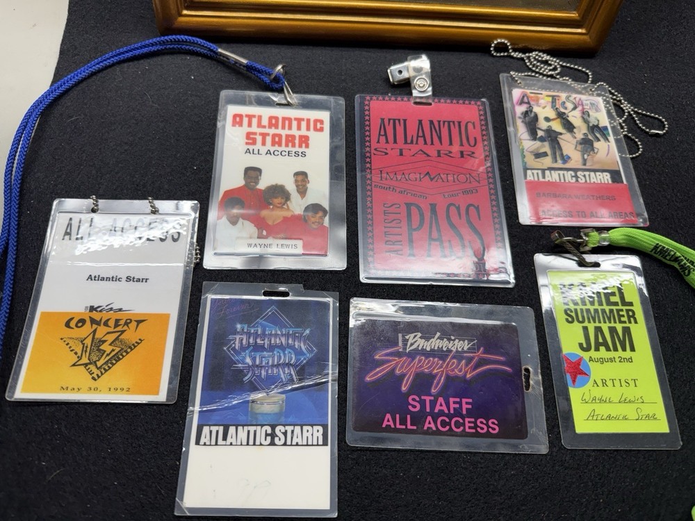 Atlantic Starr Backstage Passes Owned By Wayne Lewis & Barbara Weathers